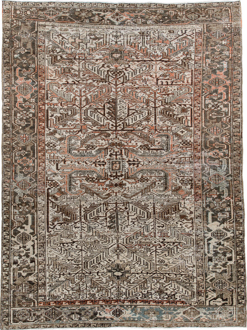 Antique Heriz Area Rug (7' x 10')